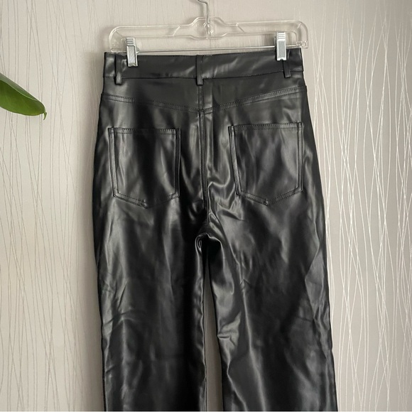 Fashion Nova seraphine black faux leather pant women’s size small - Picture 7 of 11